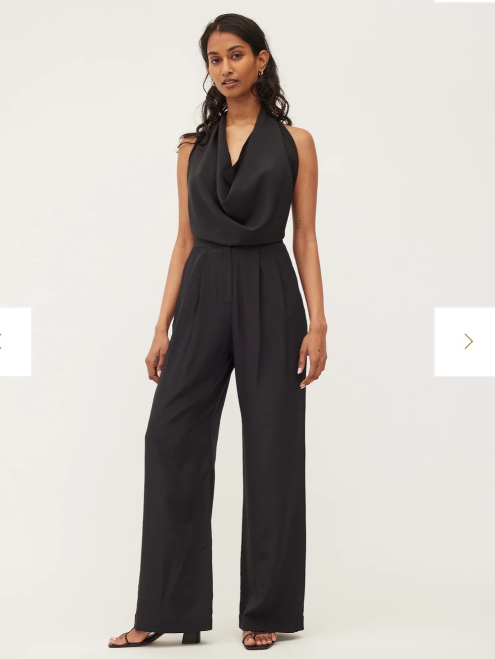 House of Harlow 1960: Black Draped Halter Wide-Leg pants set